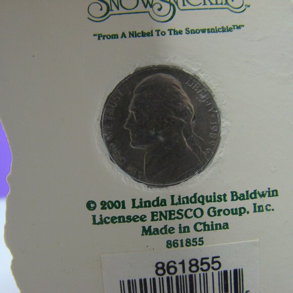 2001 Snowsnickle "Snowboy on Sled" ENESCO figure 861855, Linda Lindquist Baldwin - Picture 11 of 15